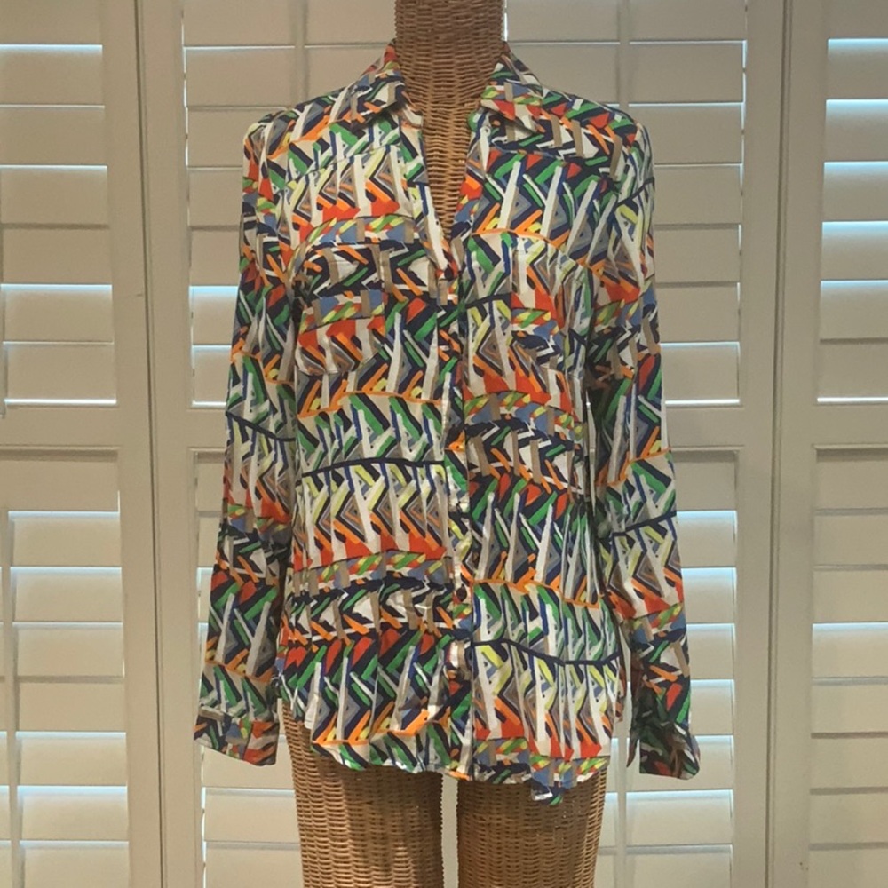 Colorful Geometric Blouse